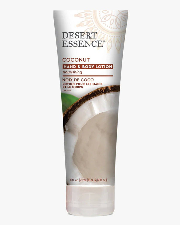 Desert Essence Coconut Hand and Body Lotion 8 oz Cream