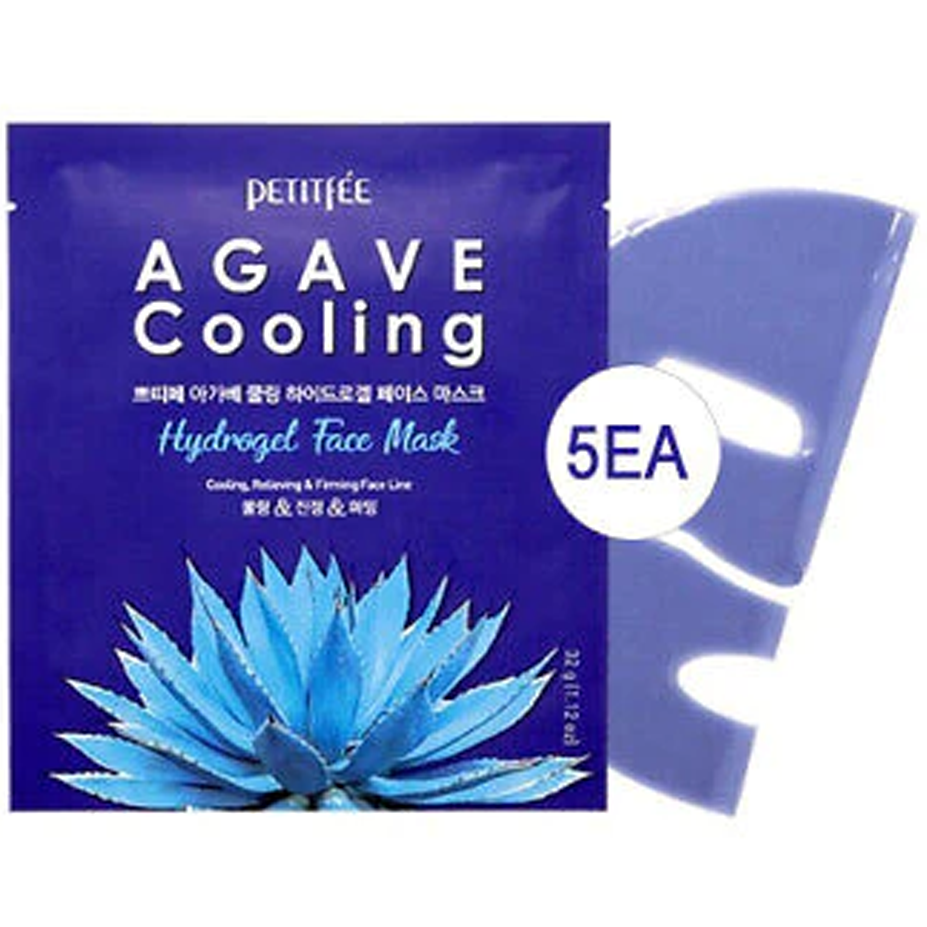 Petitfee Agave Cooling Hydrogel Face Mask 5ea