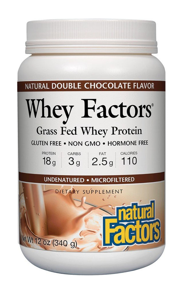 Natural Factors Whey Factors Double Chocolate 12 oz Powder