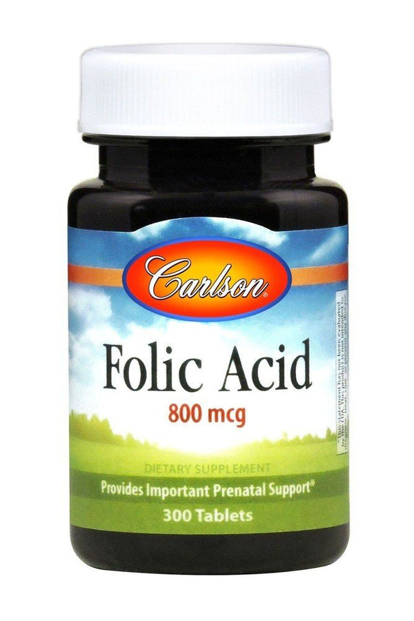 Carlson Laboratories Folic Acid 800 Mcg 300 Tablet