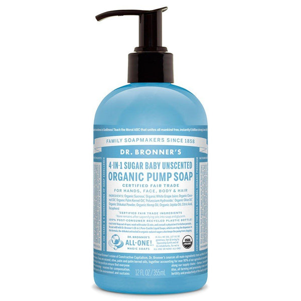 Dr. Bronner's Baby Unscented Organic Pump Hand Soap 12 oz Liquid