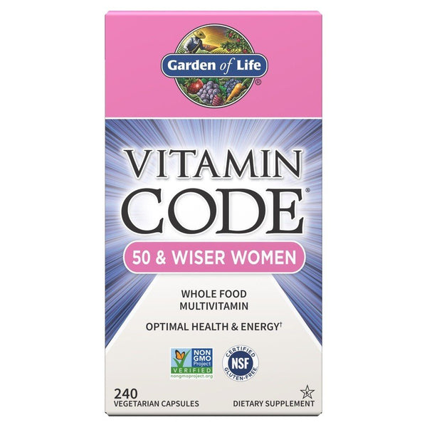 Garden of Life Vitamin Code 50 & Wiser Women's Multi 240 VegCap