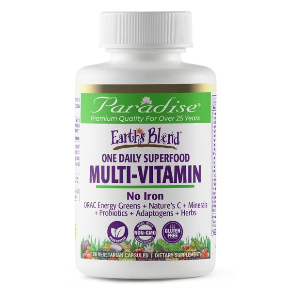 Paradise Herbs Earth's Blend Multi-No Iron 120 VegCap