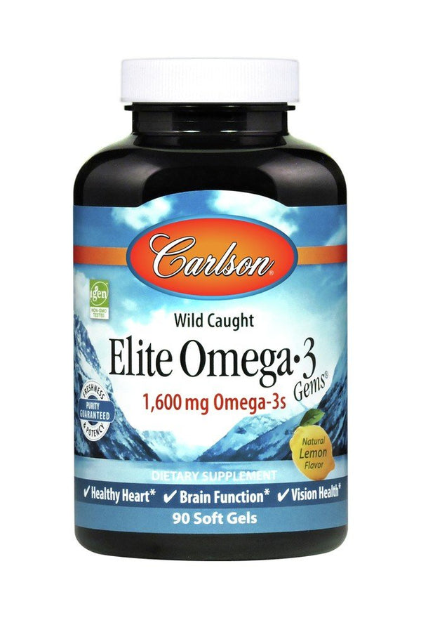 Carlson Laboratories Elite Omega-3 Gems 90 Softgel