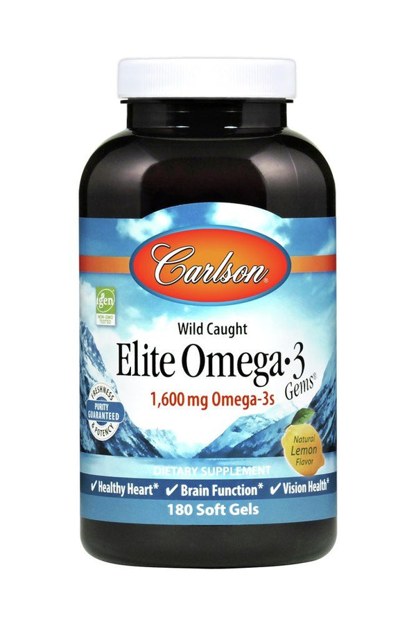 Carlson Laboratories Elite Omega-3 Gems 180 Softgel