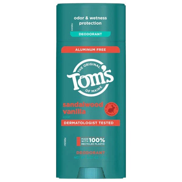 Tom's Of Maine Sandalwood Vanilla Aluminum Free Deodorant 3.25 oz Stick