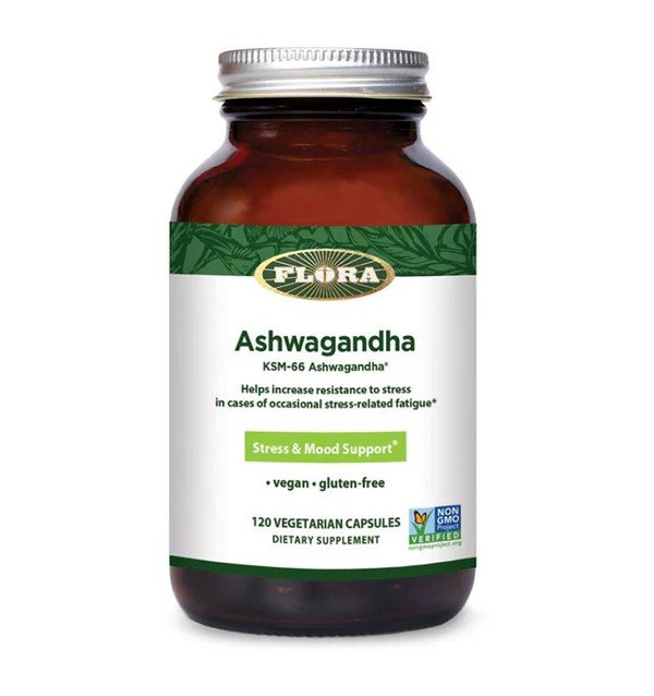 Flora Inc Ashwagandha KSM-66-300 mg-Stress & Mood Support 120 VegCap