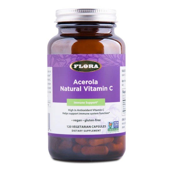 Flora Inc Acerola Natural Vitamin C 120 VegCap