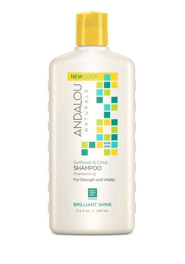 Andalou Naturals Sunflower Citrus Brilliant Shine Shampoo 11.5 oz Liquid