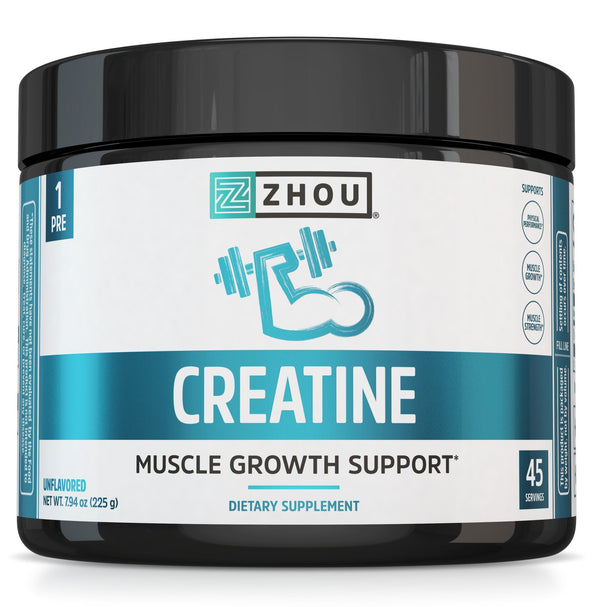 Zhou Nutrition Creatine Powder Unflavored 7.94 oz Powder
