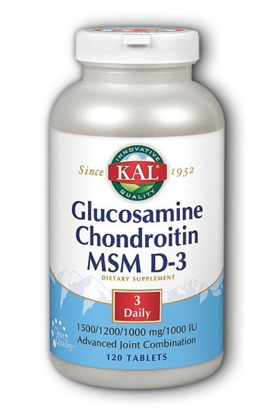 Kal Glucosamine Chondroitin MSM D-3 120 Tablet
