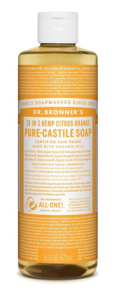 Dr. Bronner's Pure Castile Liquid Soap Citrus 16 oz Liquid
