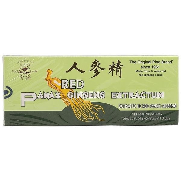 Prince Of Peace Panax Ginseng Extract w/Alcohol Pine Brand 10 Vial
