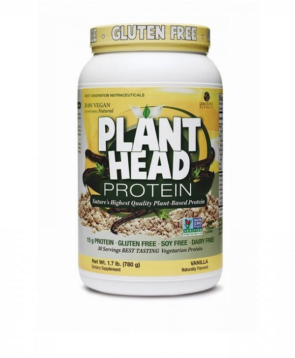 Genceutic Naturals Plant Head Protein Vanilla 23 oz Powder