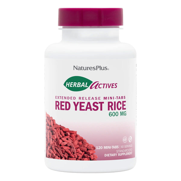 Nature's Plus Herbal Actives Extended Release Red Yeast Rice 600 mg 120 Mini Tablet