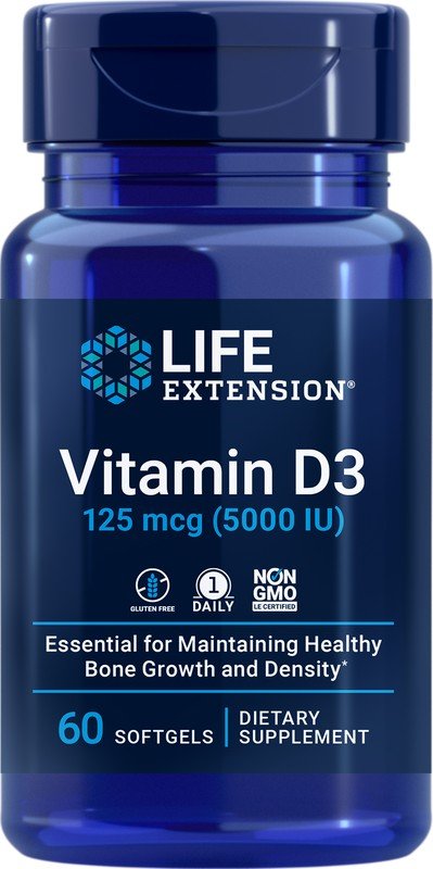 Life Extension Vitamin D3 5000 IU 60 Softgel