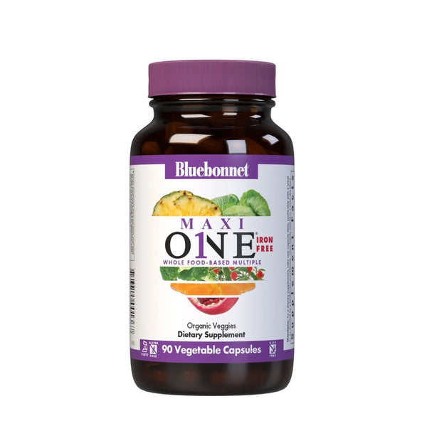 Bluebonnet Maxi One Whole Food-Based Iron Free 90 VegCap