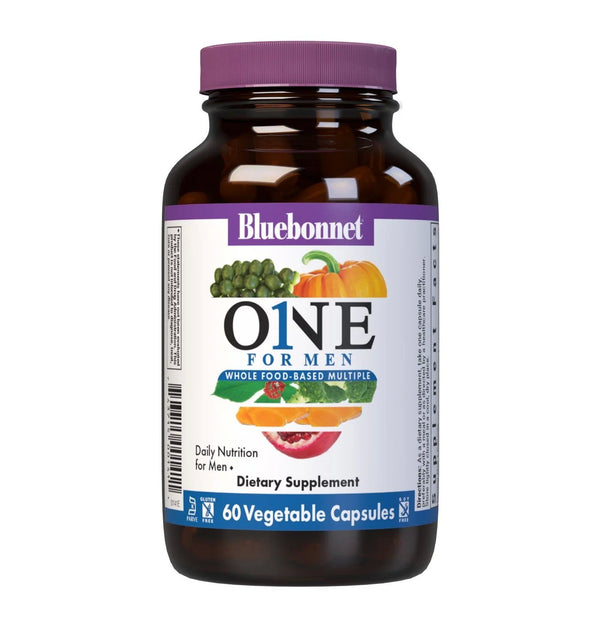 Bluebonnet Men's One Whole Food Based Multiple 60 VegCap