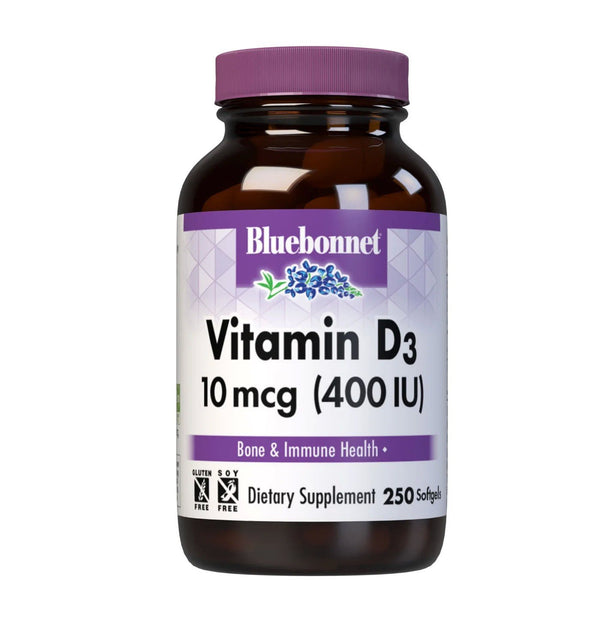 Bluebonnet Vitamin D3 10 mcg (400 IU) 250 Softgel