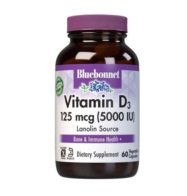 Bluebonnet Vitamin D3 125 mcg ( 5000 IU) 60 VegCap