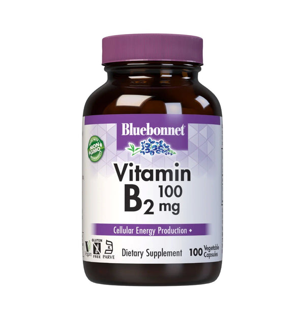 Bluebonnet Vitamin B-2 100mg 100 VegCaps