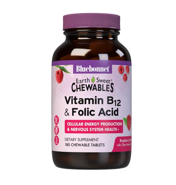 Bluebonnet Vitamin B-12 & Folic Acid 180 Chewable Tablet