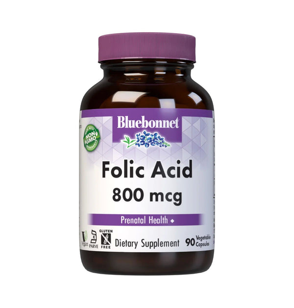 Bluebonnet Folic Acid 800mcg 90 Capsule