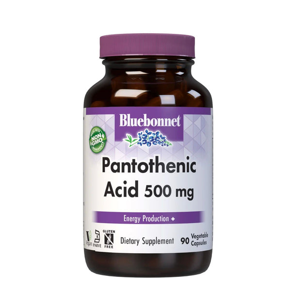 Bluebonnet Pantothenic Acid 500mg 90 VegCaps