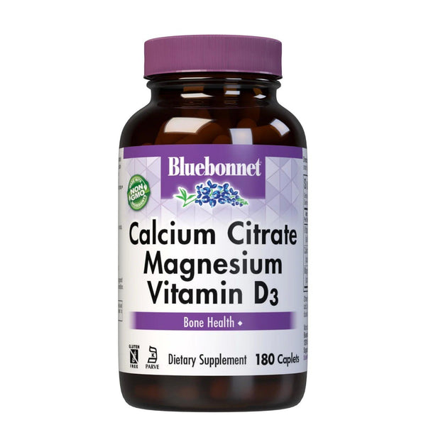 Bluebonnet Calcium Citrate Magnesium Vitamin D3 180 Caplet