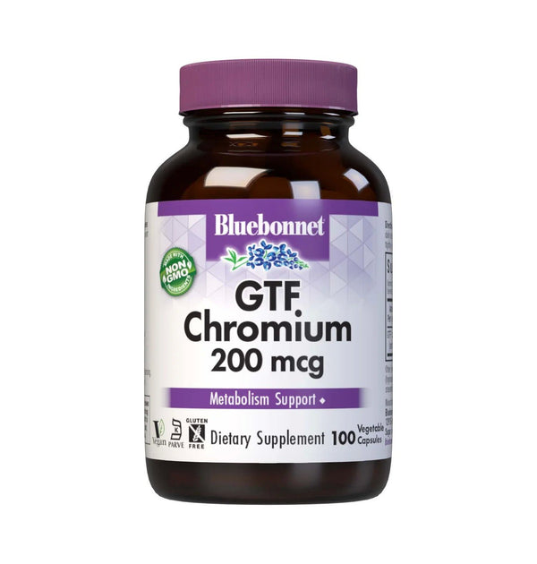 Bluebonnet GTF Chromium 200mcg 100 Capsule