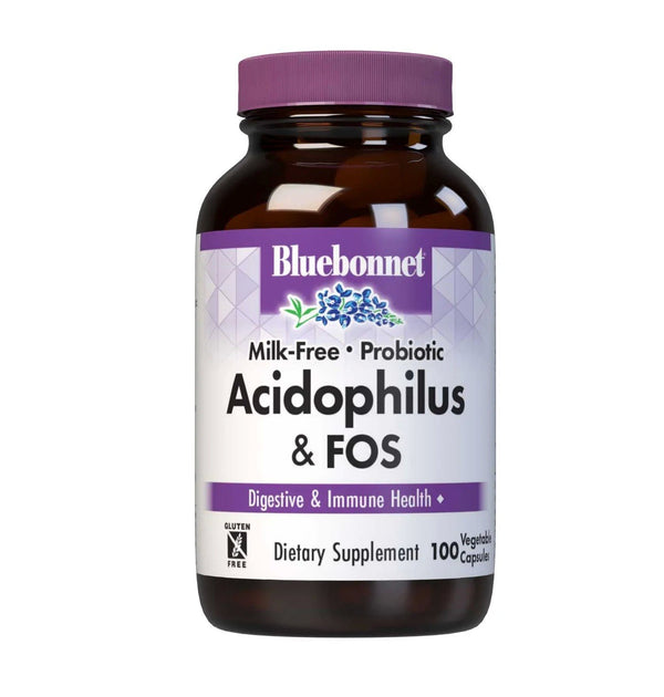 Bluebonnet Milk-Free Acidophilus Plus FOS 100 Capsule