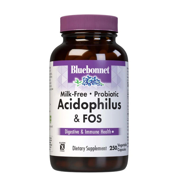 Bluebonnet Milk-Free Acidophilus Plus FOS 250 Capsule