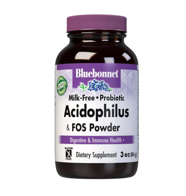 Bluebonnet Milk-Free Acidophilus Plus FOS 3 oz Powder