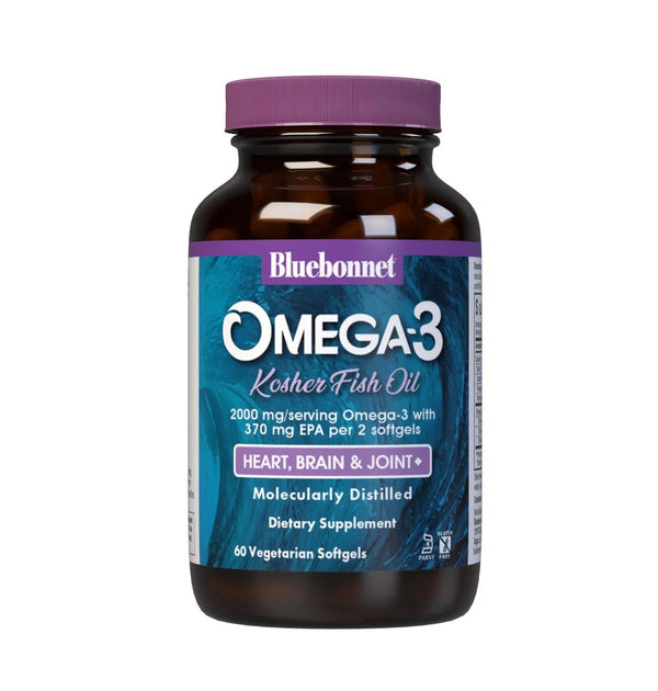 Bluebonnet Natural Omega-3 Kosher Fish Oil 60 VegCap