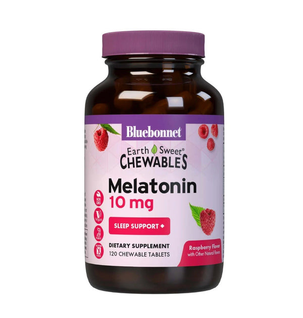Bluebonnet Earth Sweet Chewable Melatonin 10 mg-Sleep Support 120 Chewable
