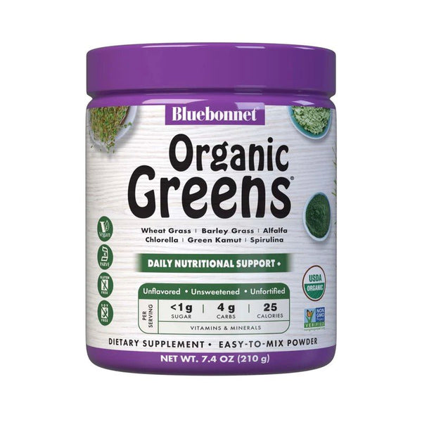 Bluebonnet Organic Greens 7.4 oz Powder