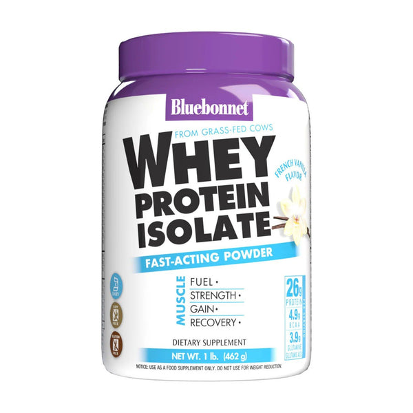 Bluebonnet Whey Protein Isolate French Vanilla 1 lbs Powder