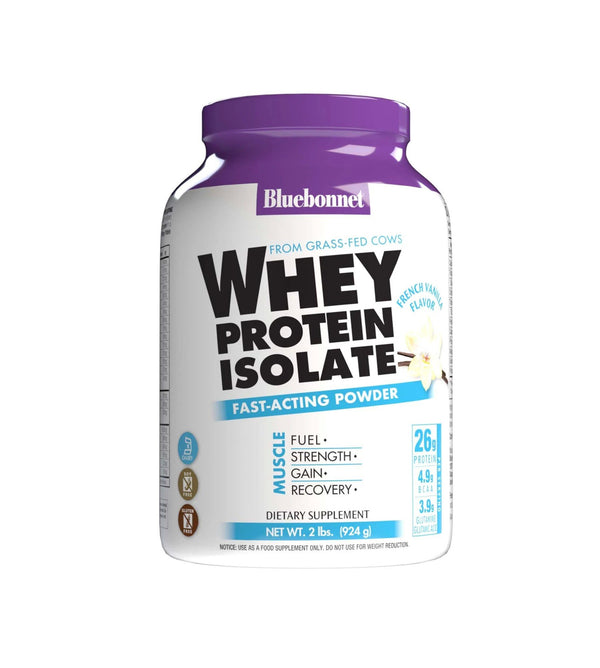Bluebonnet Whey Protein Isolate French Vanilla 2 lbs Powder