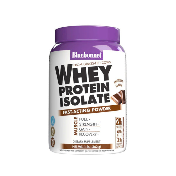 Bluebonnet Whey Protein Isolate Chocolate 1 lbs Powder