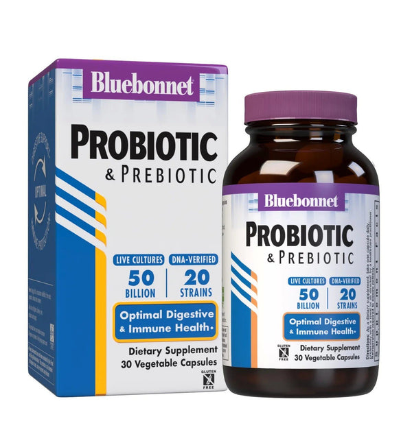 Bluebonnet Probiotic & Prebiotic 50 Billion 30 VegCap