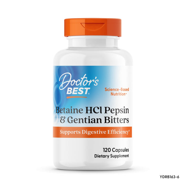 Doctors Best Betaine HCl Pepsin & Gentian Bitters 120 Capsule