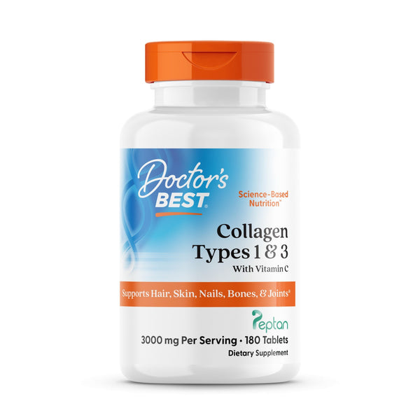 Doctors Best Collagen Types 1 & 3 with Vitamin C 3000mg 180 Tablet