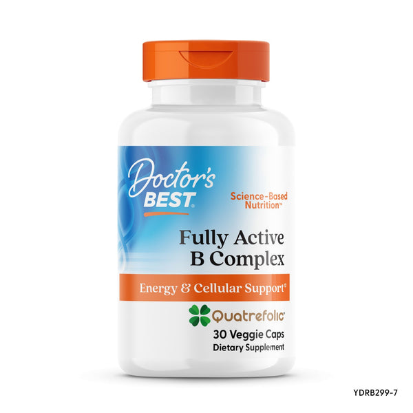 Doctors Best Fully Active B Complex with Quatrefolic 30 VegCap