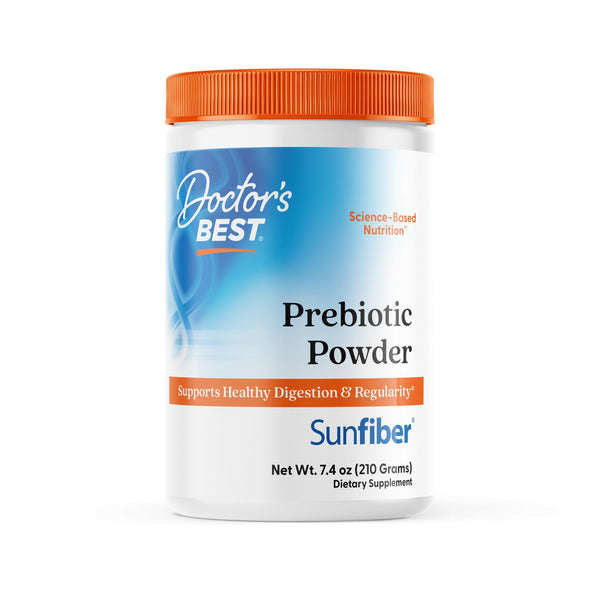 Doctors Best Prebiotic Powder Sunfiber 7.4 oz (210 Grams) Powder