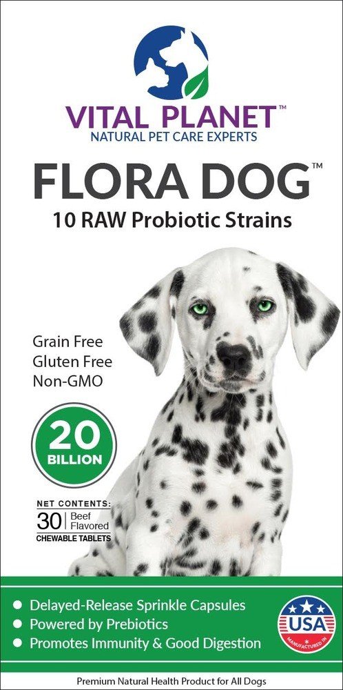 Vital Planet Flora Dog Daily Care 20 Billion 30 Chewable