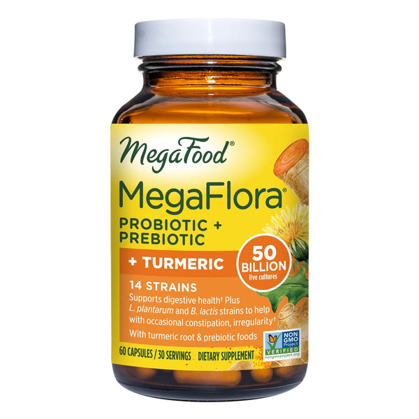 MegaFood MegaFlora Probiotic with Turmeric 60 Capsule