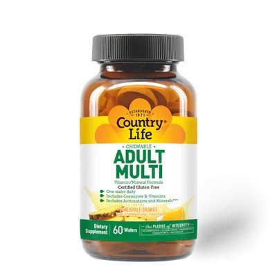 Country Life Chewable Adult Multi - Pineapple-Orange 60 Chewable Wafer