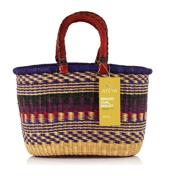 Ayya Oval Flat Bottom Grass Basket 1 Basket