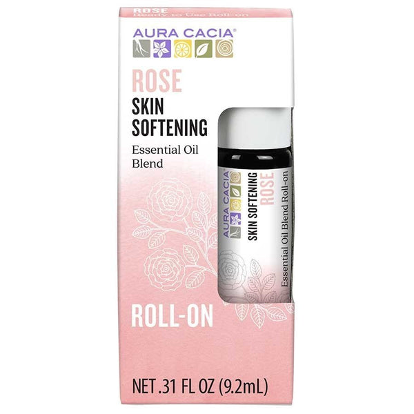 Aura Cacia Essential Oil Rose Roll-On 0.31 oz Oil