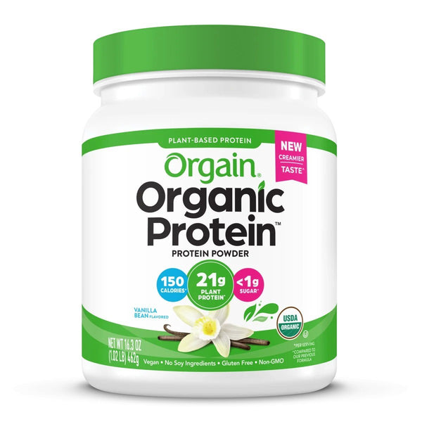 Orgain Organic Protein Plant Based Protein Powder - Vanilla Bean 16.3 oz (1.02 lb) 46 Powder